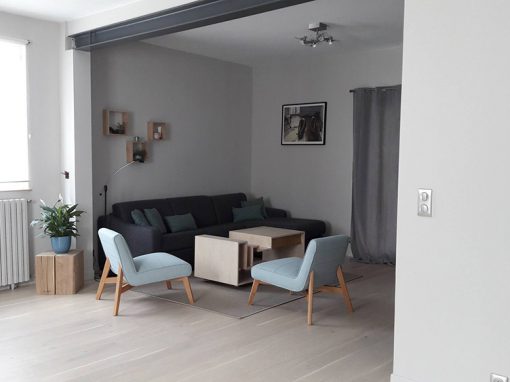 Rénovation d’un salon dans un pavillon au Havre